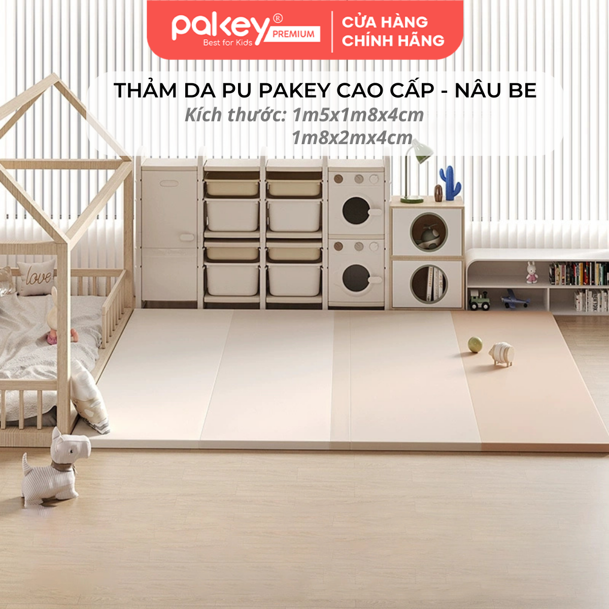 Mô tả Thảm Chất Liệu Da PU Pakey Cao Cấp Họa Tiết Voi Đáng Yêu, Thảm Da PU Trải Sàn Dày 4cm Cho Bé Tập Bò Tập Đi - 5