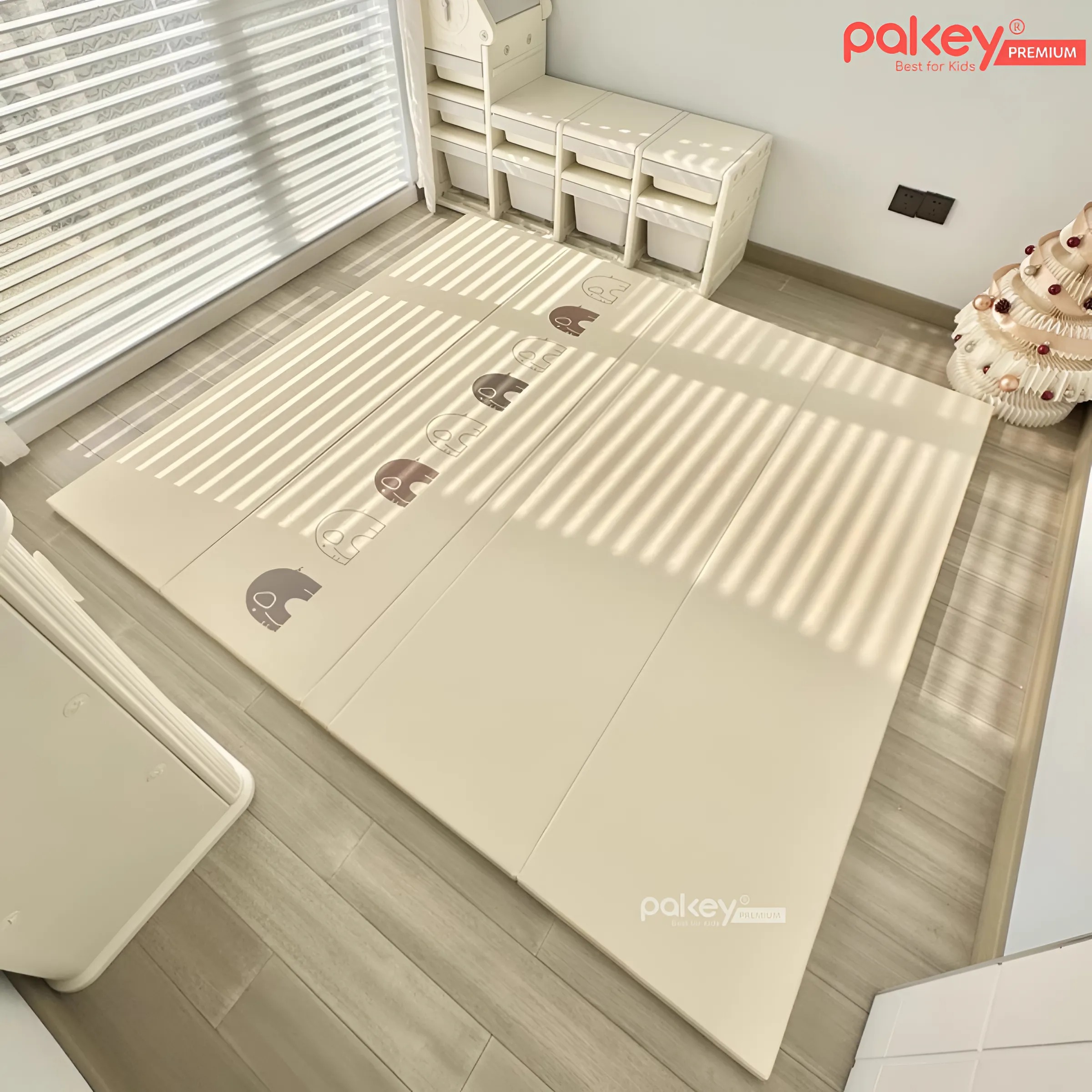 Mô tả Thảm Chất Liệu Da PU Pakey Cao Cấp Họa Tiết Voi Đáng Yêu, Thảm Da PU Trải Sàn Dày 4cm Cho Bé Tập Bò Tập Đi - 11