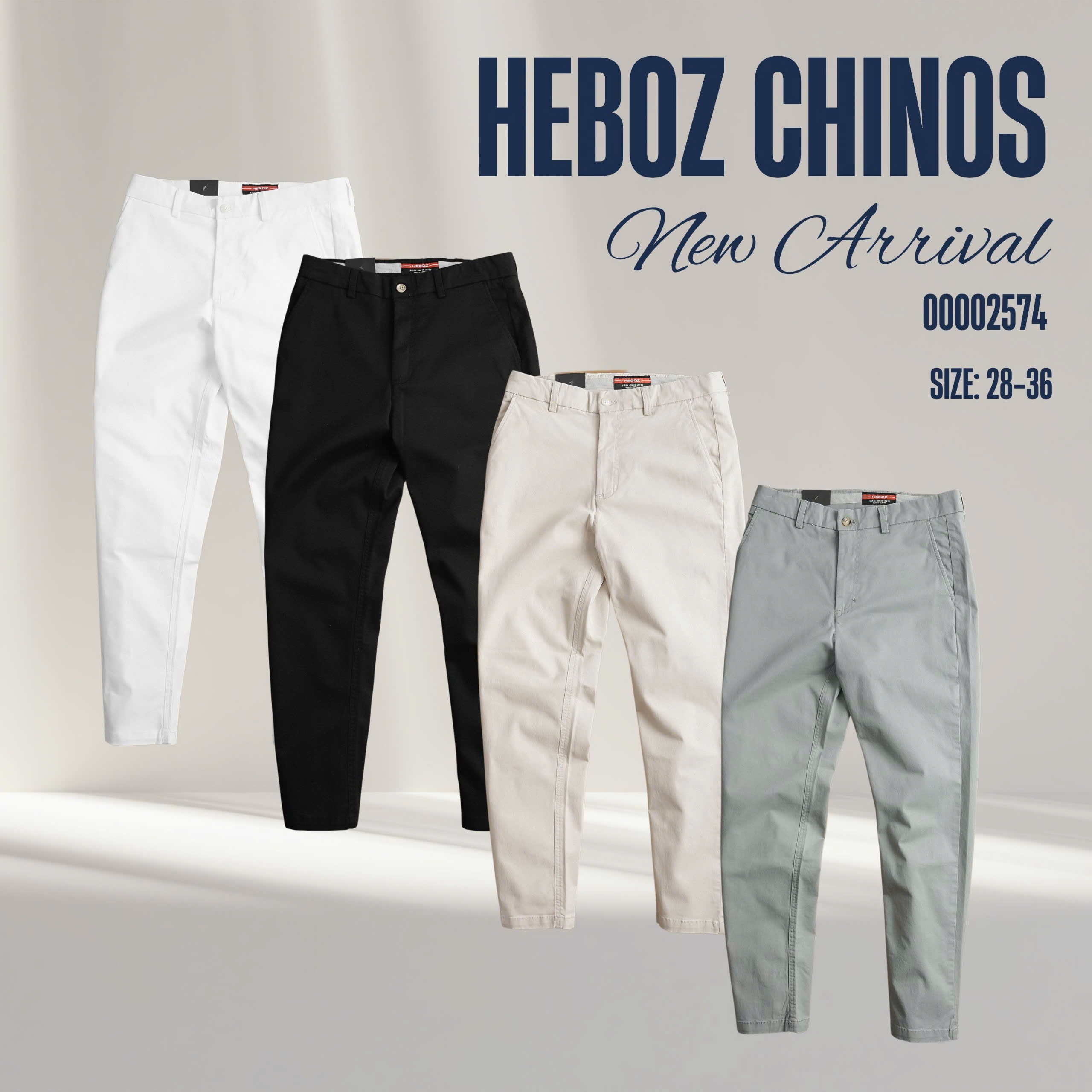 Mô tả Quần kaki dáng slim Heboz 4M, quần dài trơn cao cấp dành cho nam - 00002574 - 1