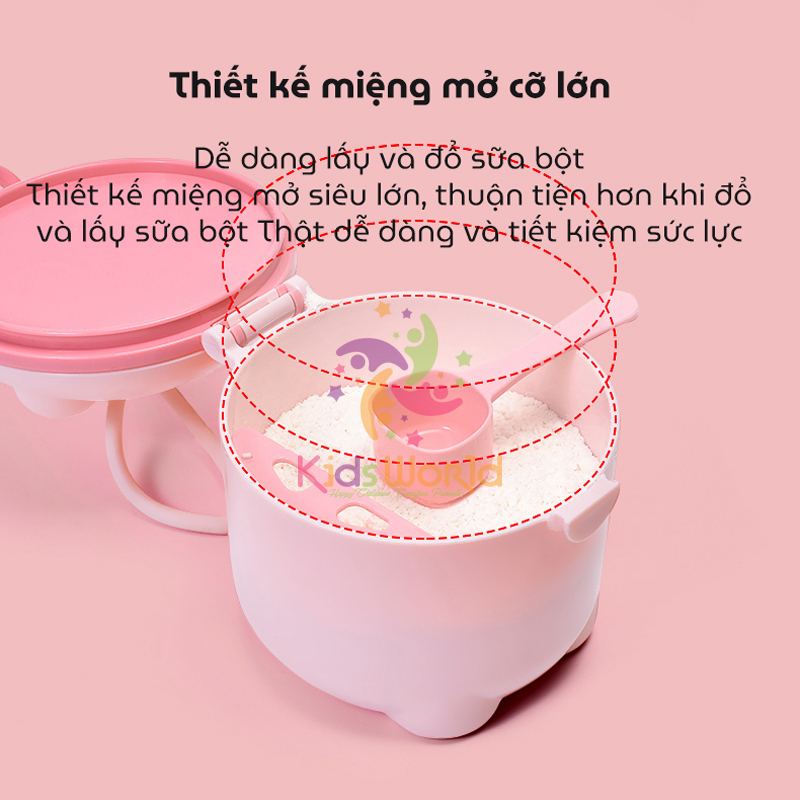 Mô tả Hộp đựng sữa bột, thức ăn KidAndMom Dung Tích 225ml có quai cầm tiện lợi cho mẹ và bé - 10