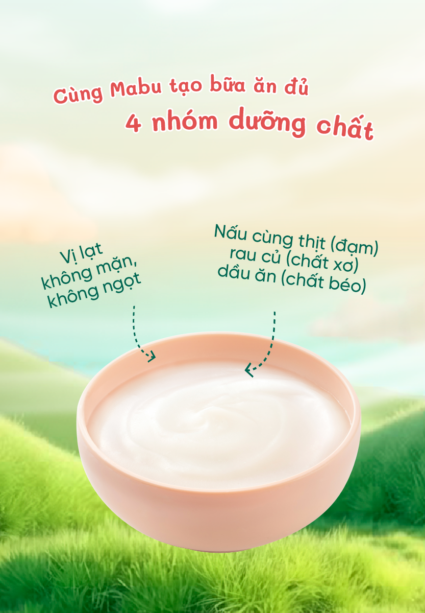 Mô tả Bột nấu Mabu 900gr Công Thức Khoa Học Vượt Trội dinh dưỡng toàn diện cho bé từ 6th tuổi ăn dặm - 5