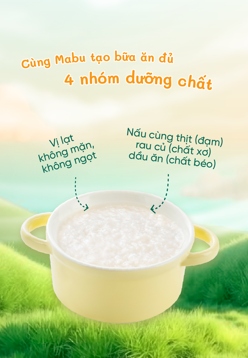 Mô tả Combo 7 cháo nấu công thức Mabu nguyên hạt cho bé ăn dặm - 5