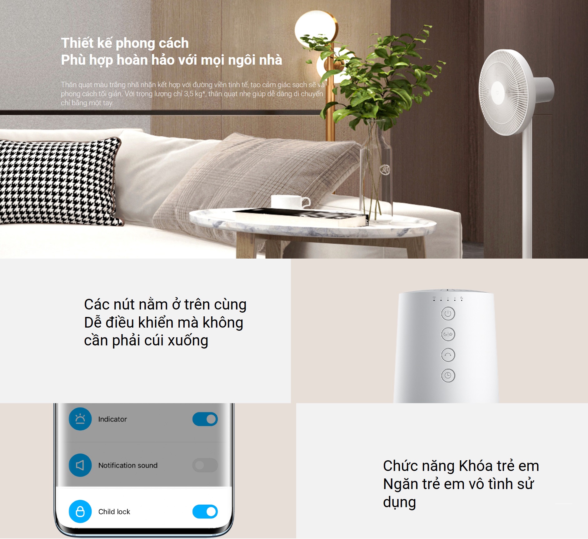 Mô tả Quạt Thông Minh Xiaomi Mi Smart Standing Fan 2 Lite EU | Điều Khiển Thông Minh Bằng Giọng Nói | Bảo Hành 12 Tháng - 7