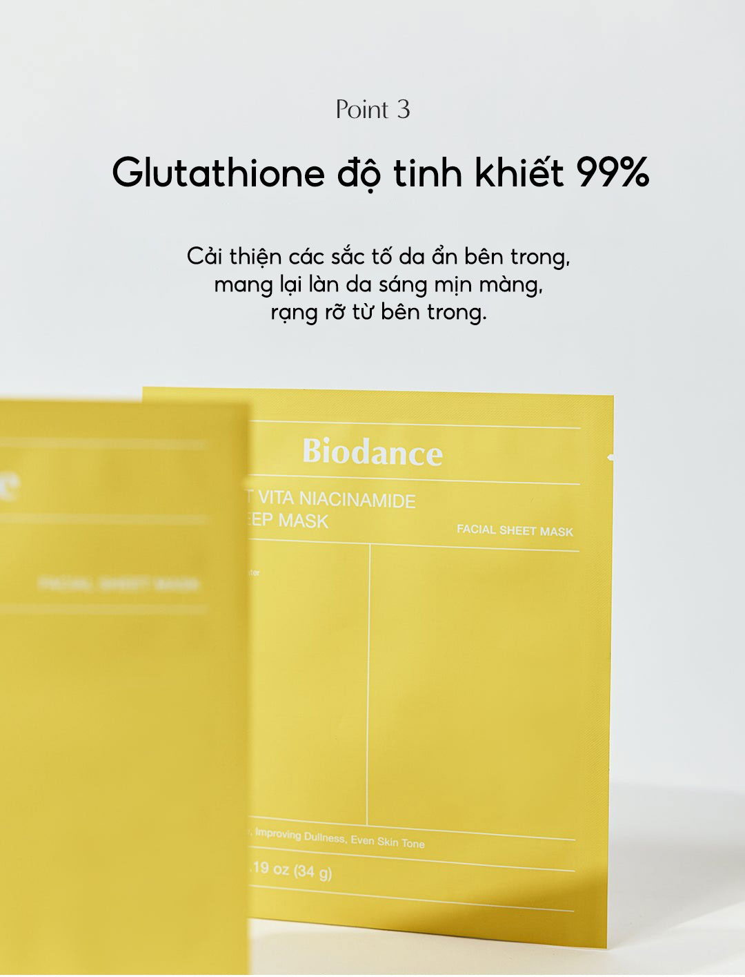 Mô tả BIODANCE Mặt Nạ Thạch Niacinamide Dưỡng Sáng Da Cải Thiện Sắc Tố Da Radiant Vita Niaciamide Real Deep Mask 34g - 9