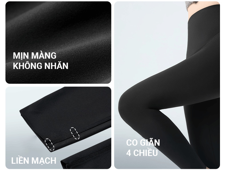 Mô tả Quần legging nữ cạp cao YOUMINT Gen bụng, nâng mông, co giãn 4 chiều - 6