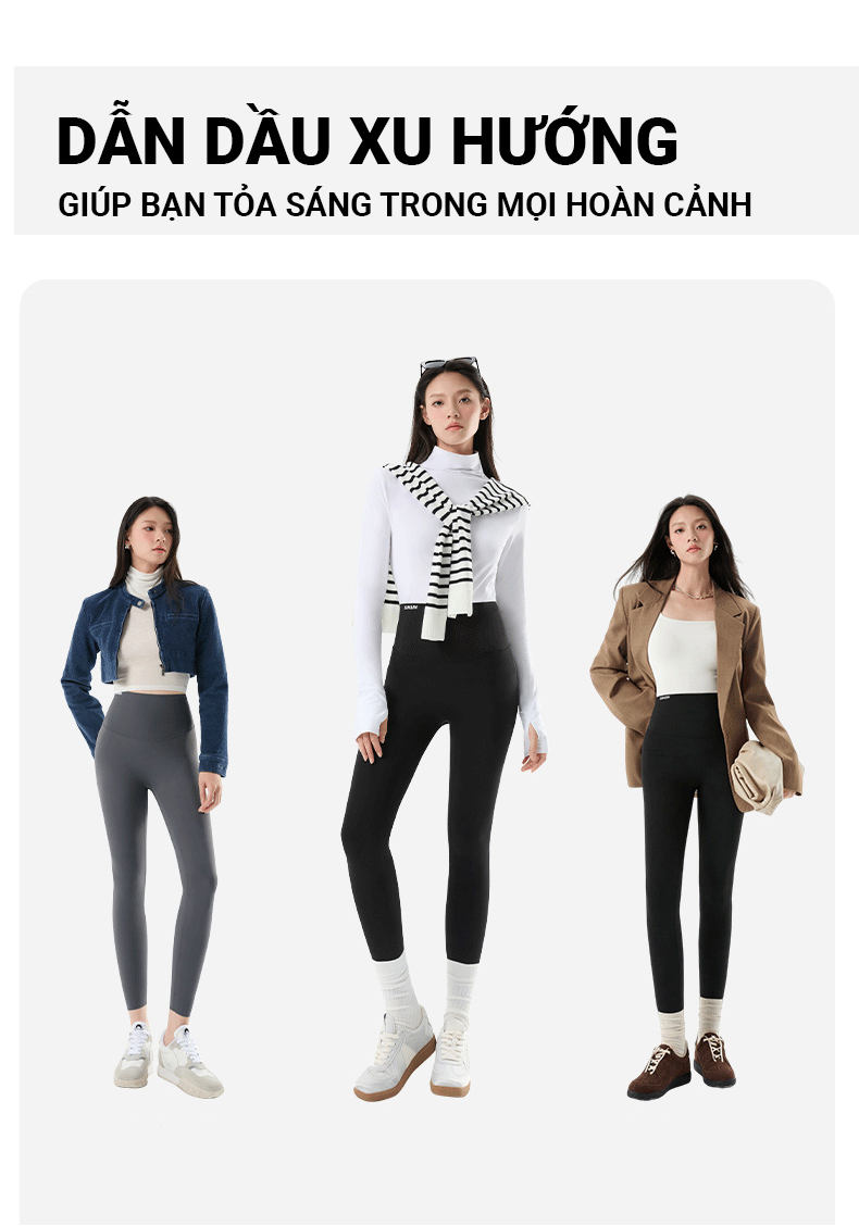 Mô tả Quần legging nữ cạp cao YOUMINT Gen bụng, nâng mông, co giãn 4 chiều - 7