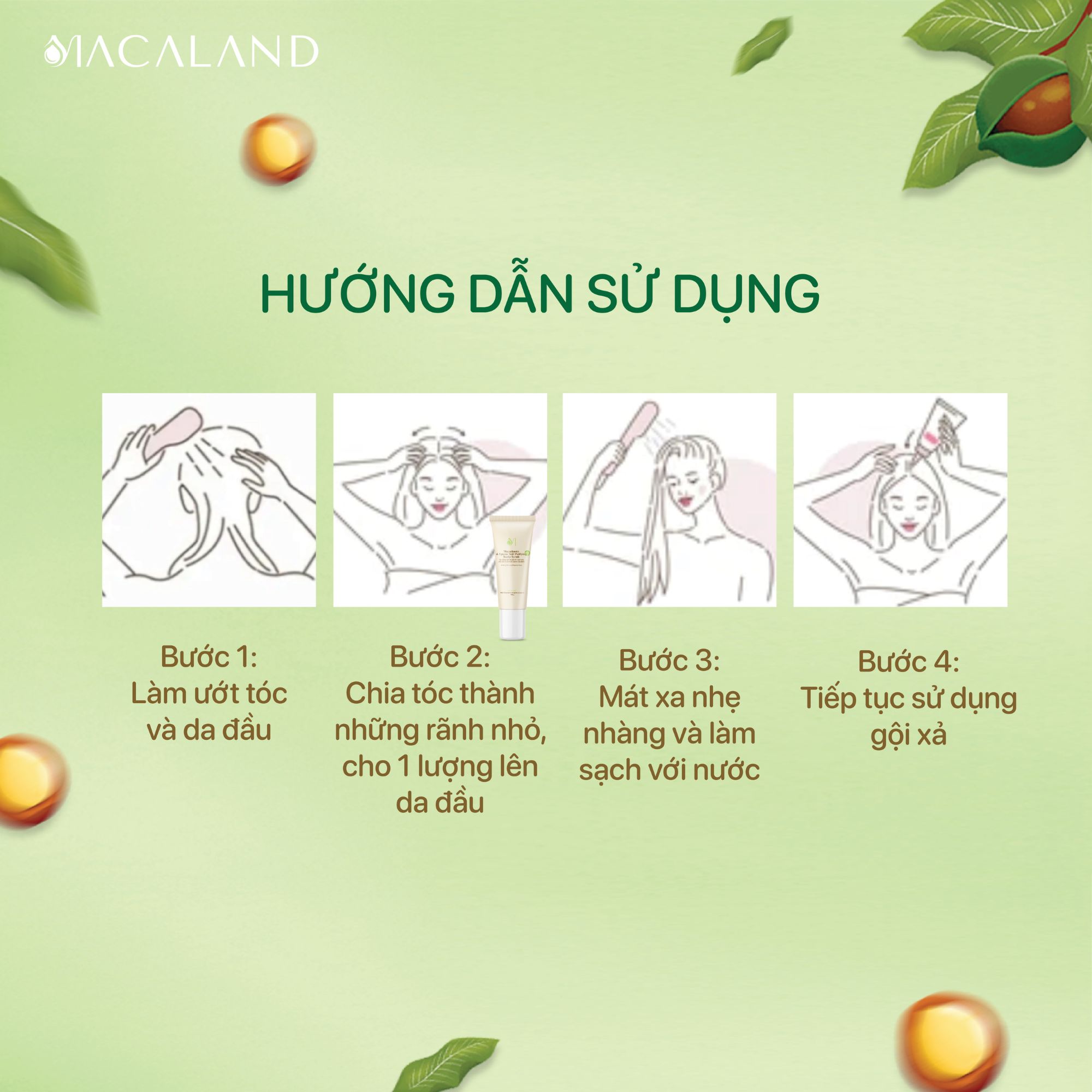 Mô tả Tẩy Tế Bào Chết Da Đầu Mắc Ca & Muối Epsom 150g MACALAND Làm Sạch, Giúp Tóc Chắc Khỏe - 4
