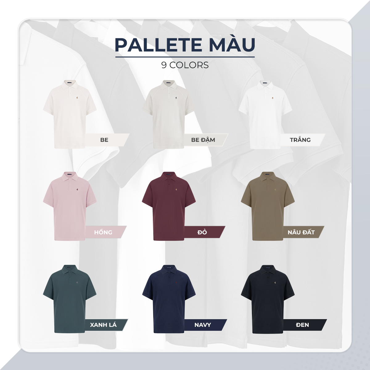 Mô tả Áo polo nam cao cấp BASIC DIAMOND, chất liệu mới CVC Diamond, thanh lịch sang trọng - POLOMANOR - 6