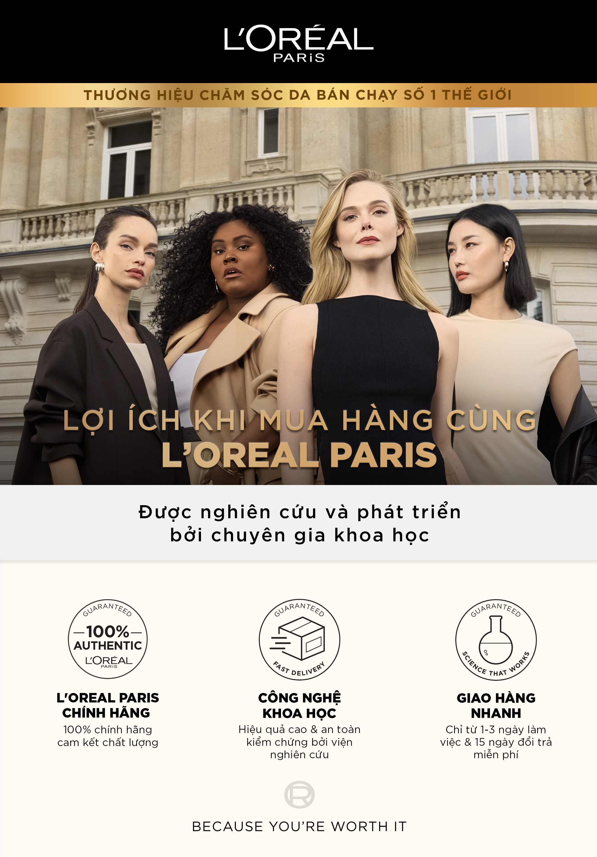 Mô tả Sữa chống nắng phổ rộng mỏng nhẹ bảo vệ da và dưỡng sáng mờ thâm nám Glycolic Bright Anti-Dark Spot L’Oréal Paris 50ml - 5