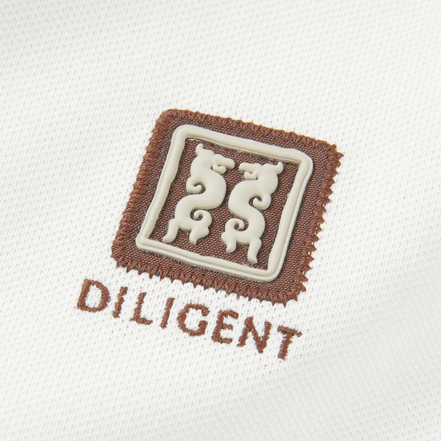 Mô tả Áo POLO nam HLA trắng ngắn tay logo thêu Diligent chất liệu mềm mại thoải mái - 4