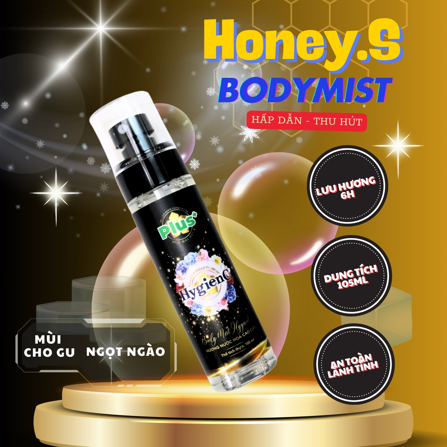 Mô tả Nước hoa Bodymist HygienC Nam Nữ Toàn Thân Lưu Hương 6 Giờ 105ml (Chai) - 8