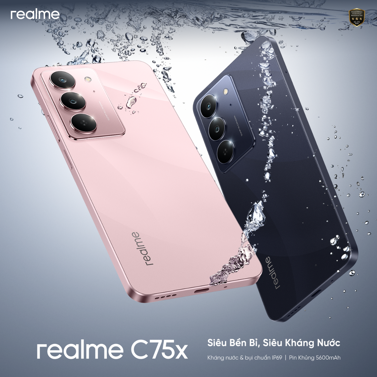 Điện thoại realme C75x (6GB RAM|128GB ROM) Màn Hình 6.67” 120Hz, Pin ...