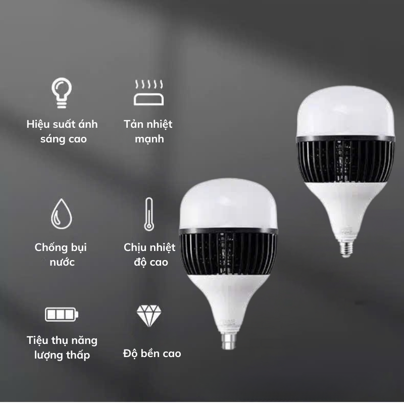 Bóng Đèn LED Kimchi Công Suất Lớn 150W Chiếu Sáng Diện Tích Rộng Siêu ...
