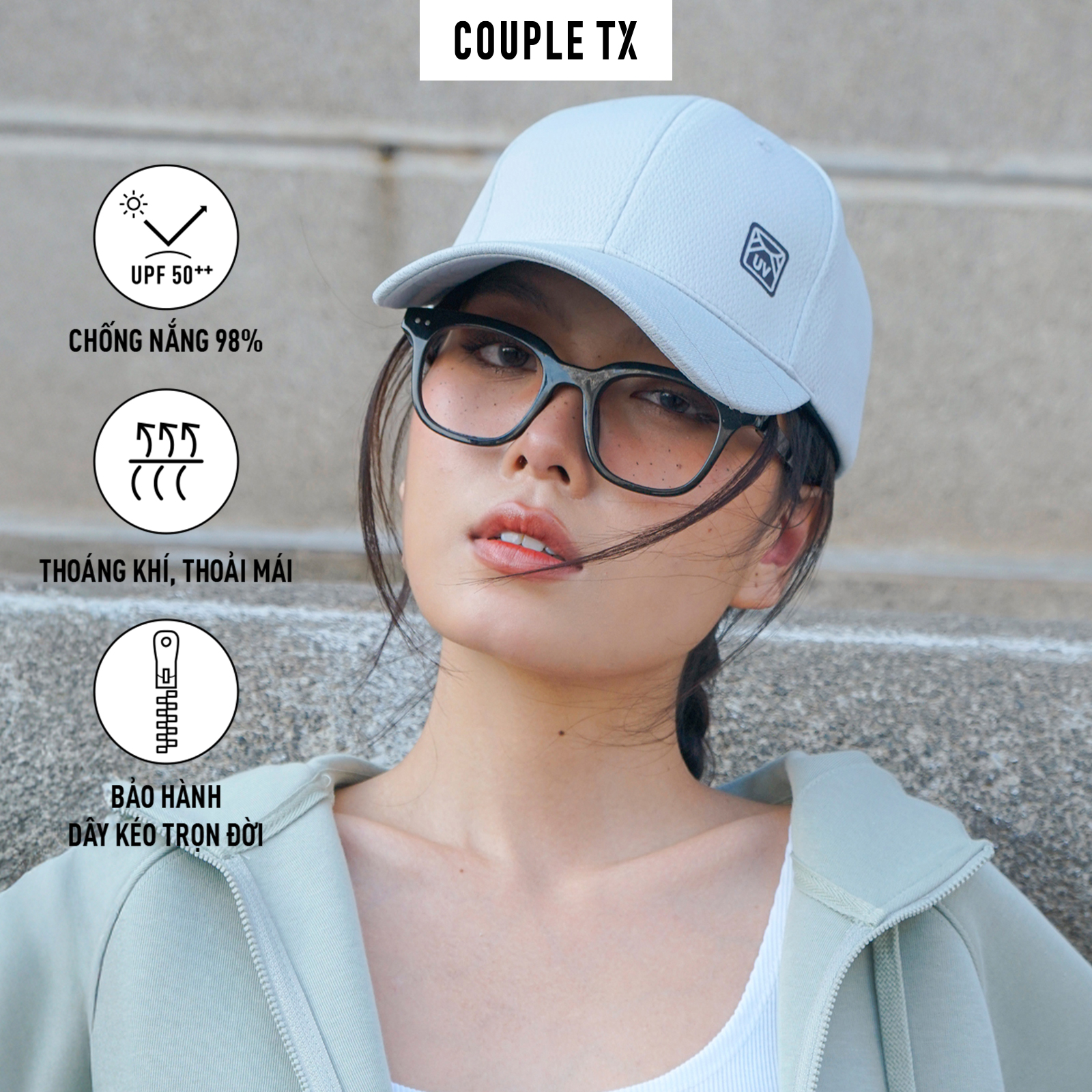 Mô tả Nón Lưỡi Trai Couple TX UV Logo Phản Quang 7 Màu - 1