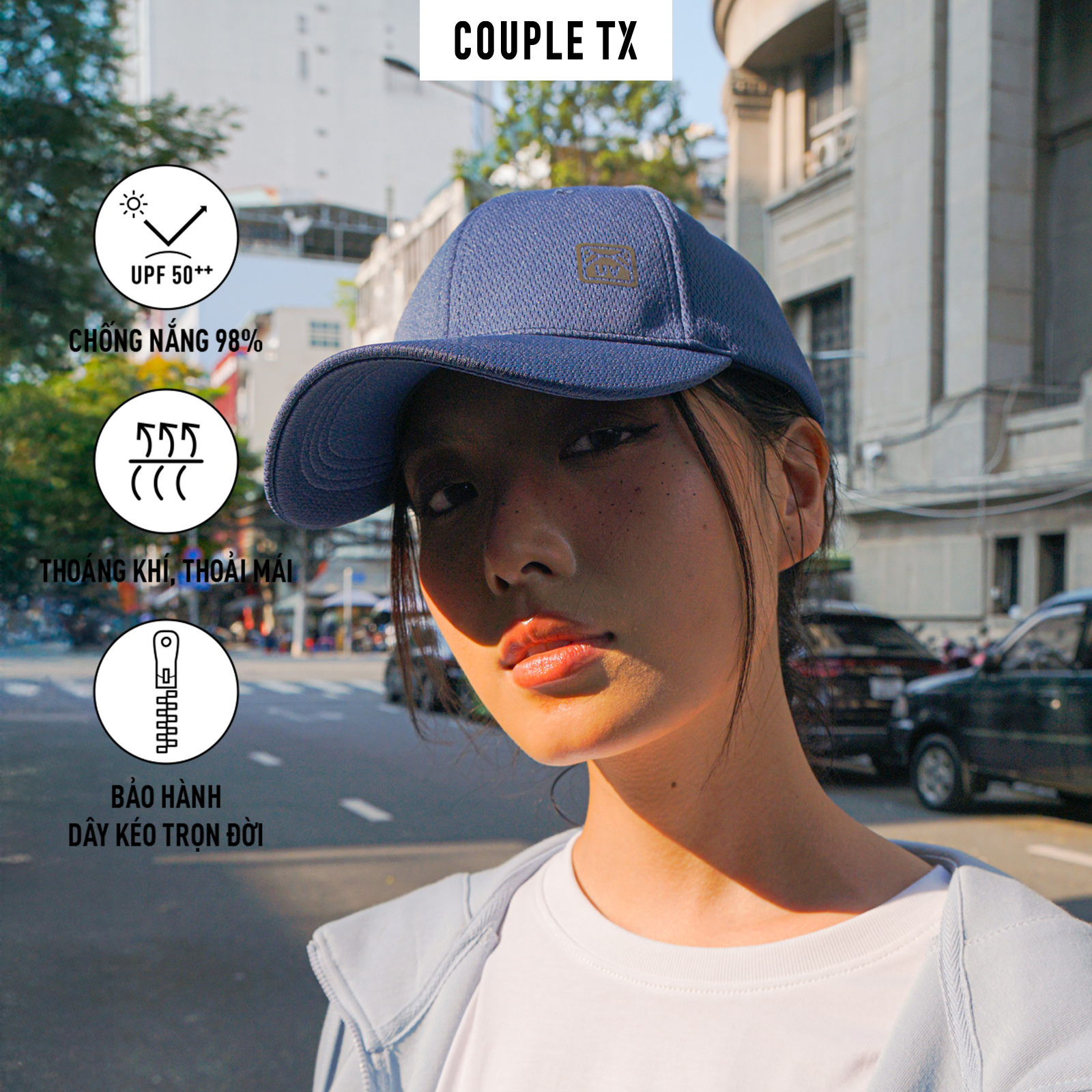 Mô tả Nón Lưỡi Trai Couple TX UV Logo Phản Quang 7 Màu - 3
