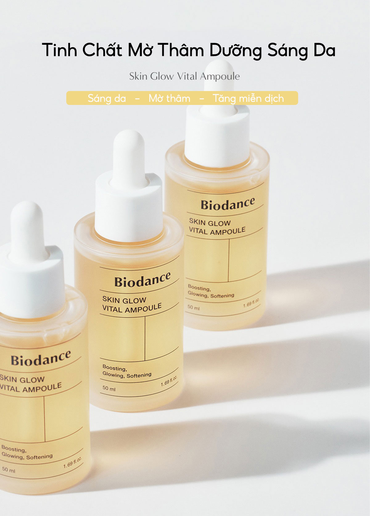 Mô tả BIODANCE Tinh Chất Dưỡng Sáng Mờ Thâm Mụn Hệ Miễn Dịch Da Mềm Mịn Skin Glow Vital Ampoule 50ml - 1