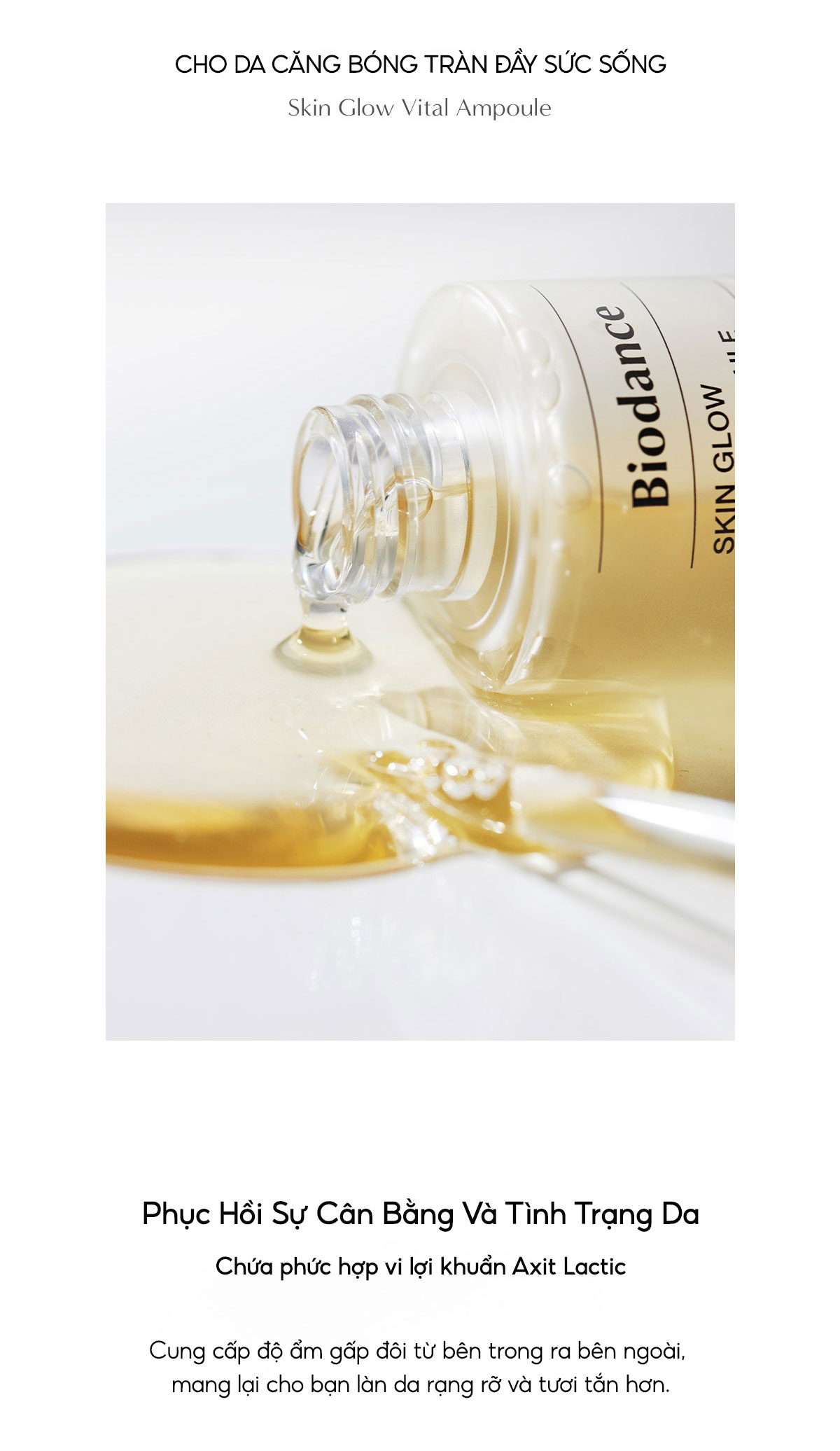Mô tả BIODANCE Tinh Chất Dưỡng Sáng Mờ Thâm Mụn Hệ Miễn Dịch Da Mềm Mịn Skin Glow Vital Ampoule 50ml - 2