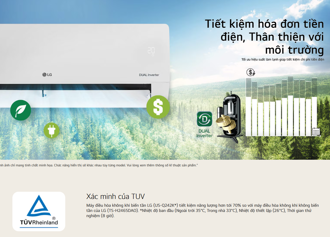 Mô tả Máy lạnh LG DUALCOOL™Inverter 1 chiều 9.000 BTU (1HP) IEC09M1 - 7