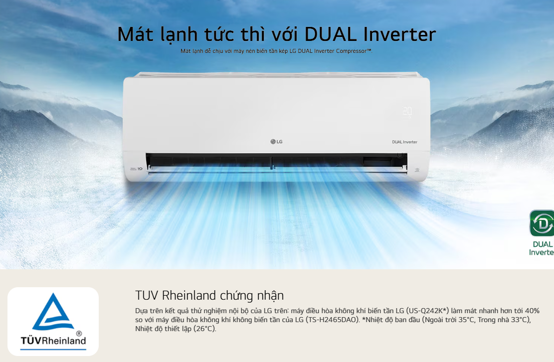 Mô tả Máy lạnh LG DUALCOOL™Inverter 1 chiều 12.000 BTU (1.5HP) IEC12M1 - 4