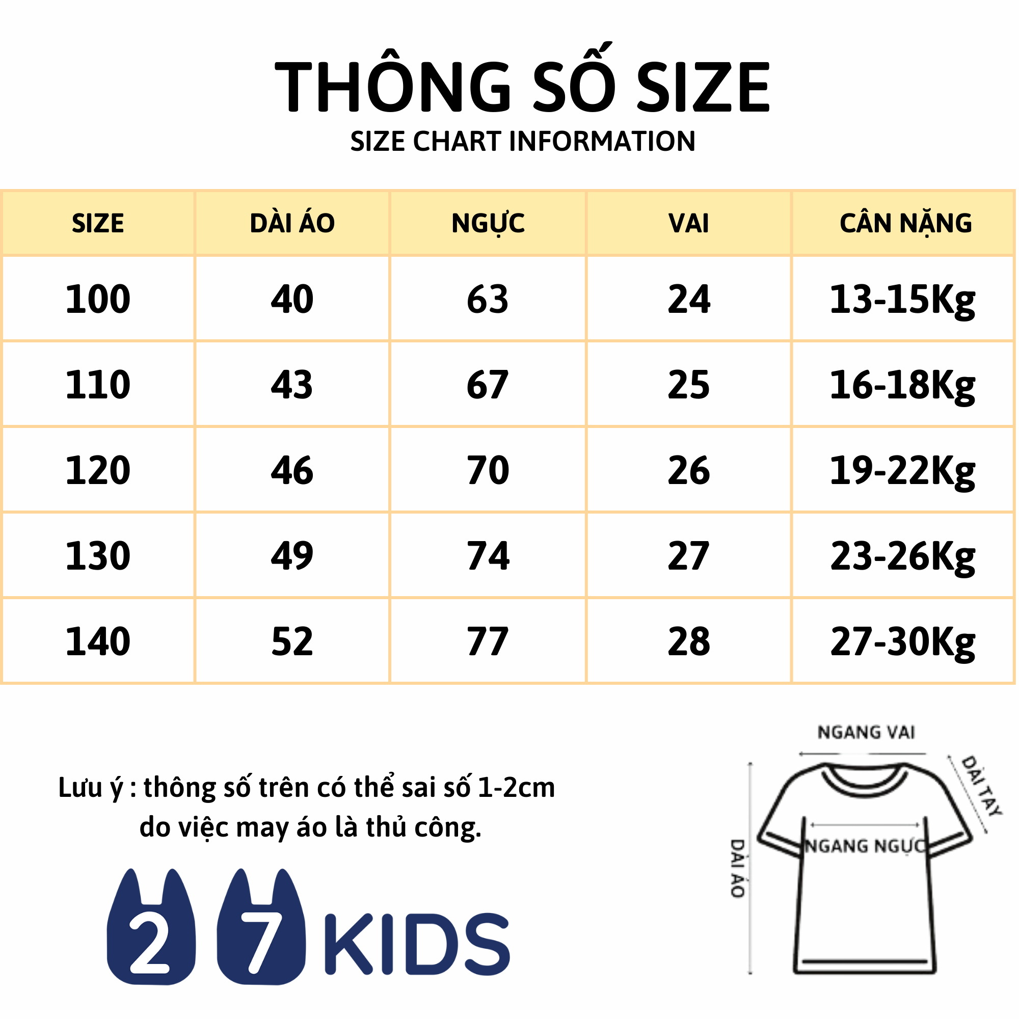 Mô tả Áo Thun Bé Gái Ngắn Tay 27Kids Cotton 100% Cho Bé 2-10 Tuổi GSTS5 - 3