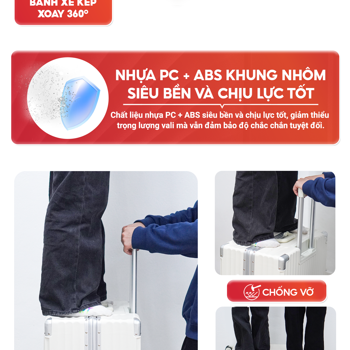 Mô tả Vali SUNNY Raymond - vali khung nhôm nhựa PC + ABS - ngăn đựng cốc, cổng sạc tiện ích 20/24/28 inch - 5