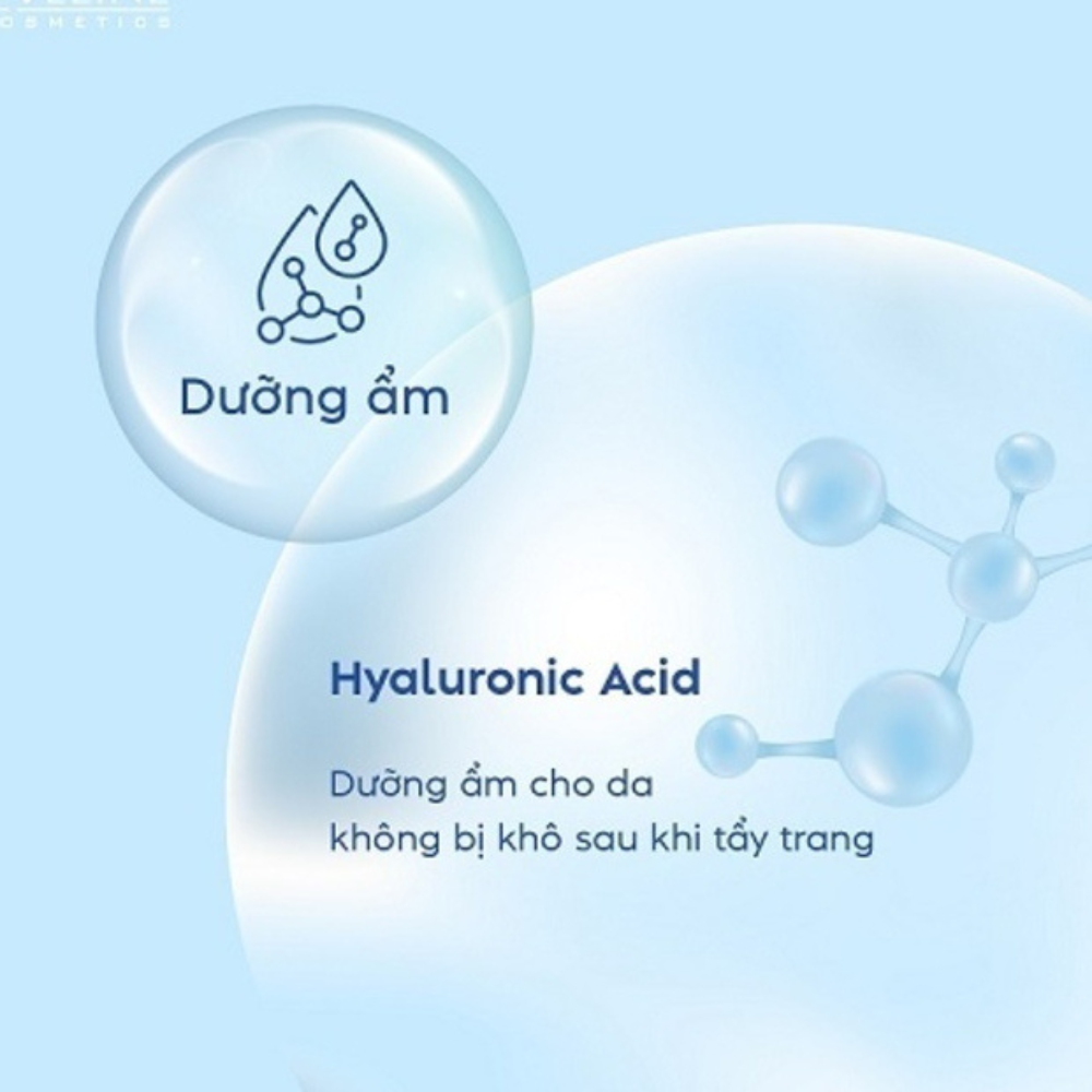 Mô tả Nước tẩy trang Eveline hyaluronic B5 clinic chiết xuất rau má dưỡng ẩm 500ML - 2