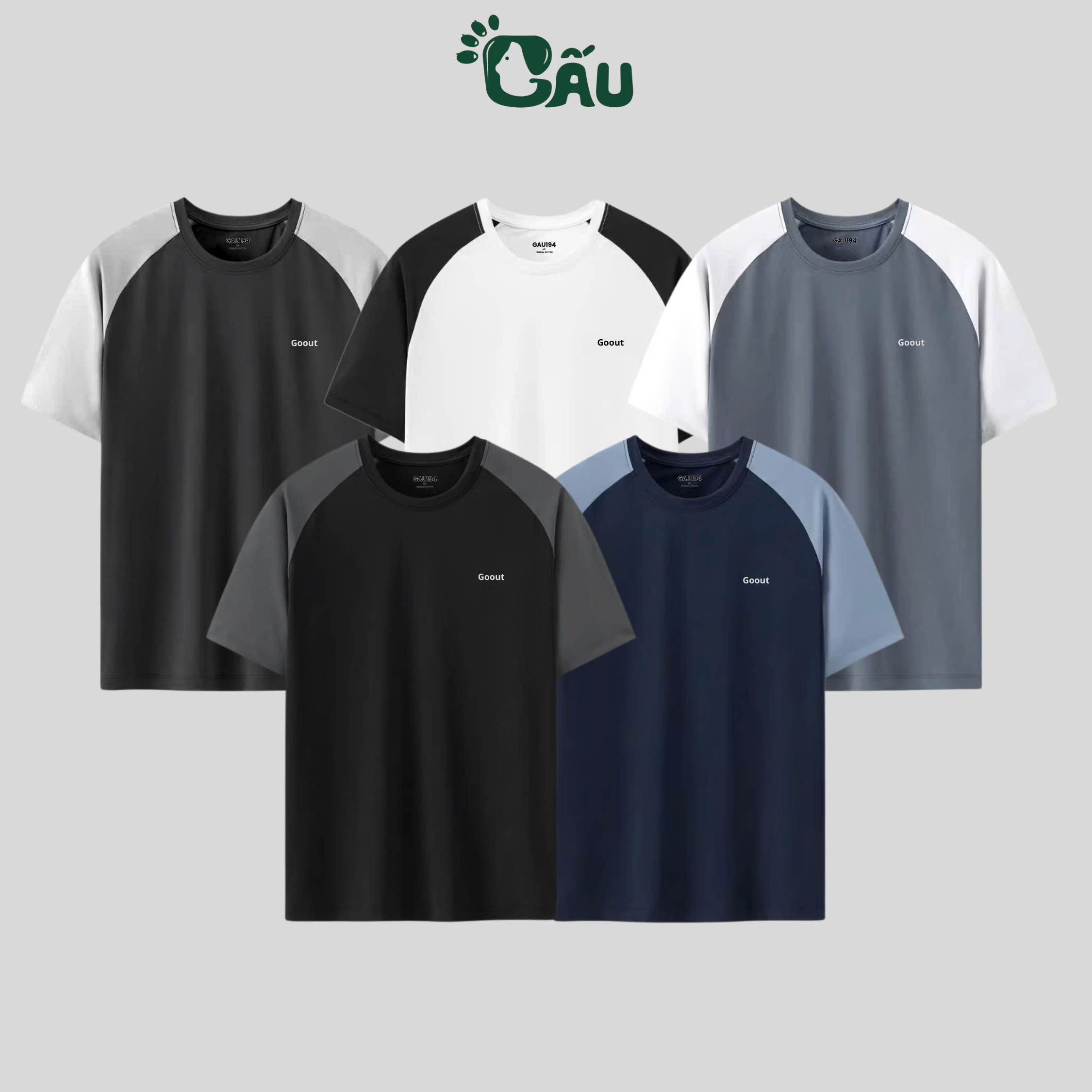 Mô tả Áo thun nam Gấu 194 vải thun Lạnh co dãn 4 chiều, phong cách thể thao - gym - bóng đá, from slim fit - TLRL- GOOUT - 5
