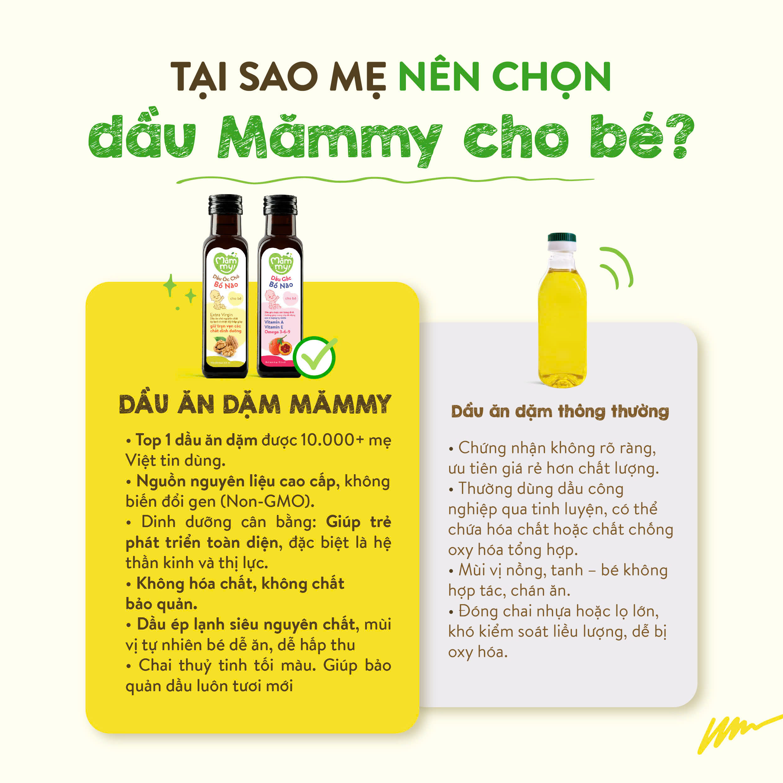 Mô tả Dầu ăn dặm bổ não Mămmy 100ml bổ sung DHA, Omega 3 bé từ 6 tháng giúp phát triển não bộ, thông minh - 6