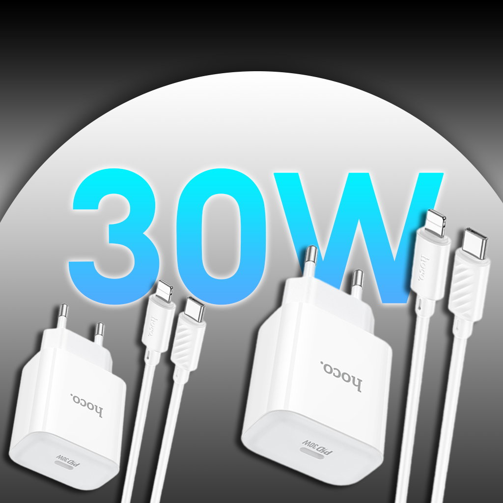 Mô tả Bộ Sạc Nhanh PD 30W Chính Hãng Hoco Dùng Cho IP8-14 Sạc An Toàn Ổn Định, chất liệu bền+chống cháy - 1