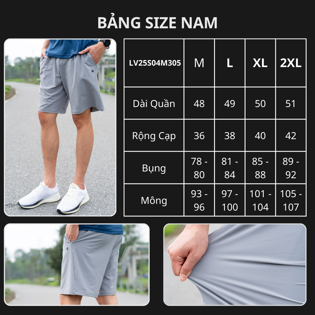 Mô tả Quần Đùi Thể Thao Nam Livan Sport, Quần Đùi Nam, Quần Short Nam Mùa Hè, Quần Short Nam Cạp Chun Có Dây Rút - 6