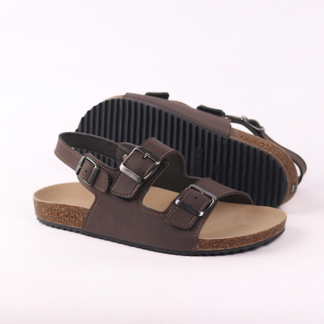 Mô tả Dép sandal đế trấu birken nam nữ unisex 2 khóa da bò size 35 - 43 chính hãng Hishoo VNXK Ulzzang  M102 - 10