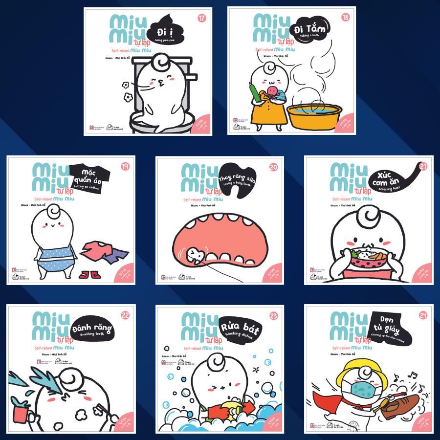 Mô tả Sách Ehon Kĩ Năng Sống Miu Miu Tự Lập Phần 1 - Song ngữ Anh - Việt (1-6 tuổi - 8 cuốn lẻ tùy chọn) - 1