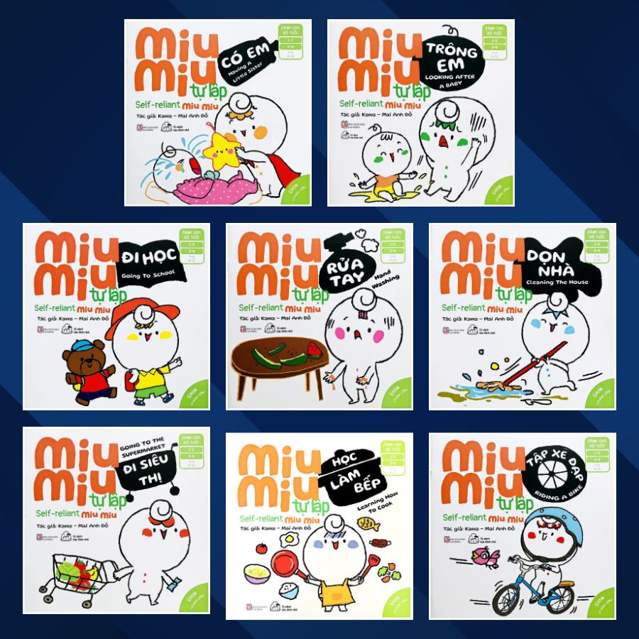 Mô tả Sách Ehon Kĩ Năng Sống - Miu Miu Tự Lập Phần 2 - Song Ngữ Anh - Việt 1-6 tuổi (8 cuốn lẻ tùy chọn) - 1
