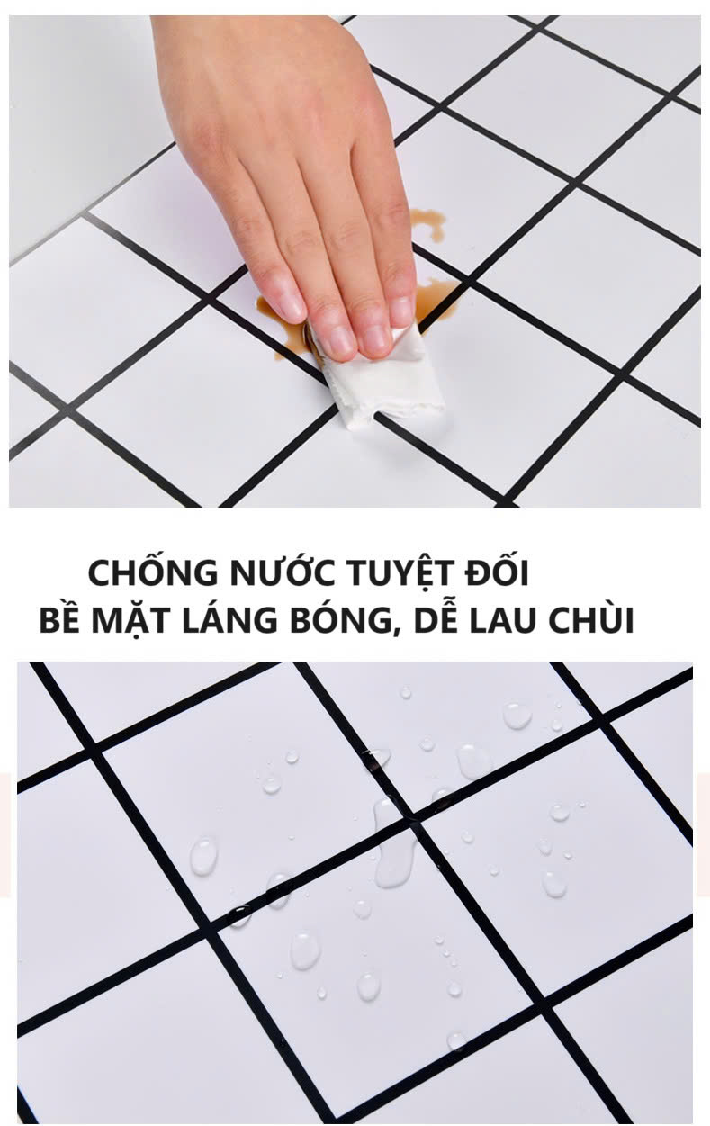 Miếng dán tường giả đá thạch anh cao cấp, xốp nhựa dán tường giả gạch men giá rẻ
