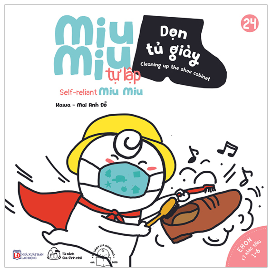 Mô tả Sách - Ehon Kĩ Năng Sống - Miu Miu Tự Lập Phần 1 - Song ngữ (8 quyển lẻ tùy chọn cho trẻ 1-6 tuổi) - 6
