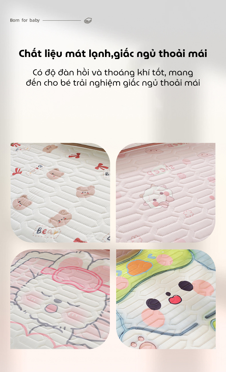 Mô tả Chiếu Điều Hoà Cao Su Non Cho Bé KidAndMom 60x120cm In Hình 5D (Không Có Chống Thấm) - 5