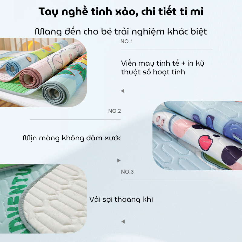 Mô tả Chiếu Điều Hoà Cao Su Non Cho Bé KidAndMom 60x120cm In Hình 5D (Không Có Chống Thấm) - 8