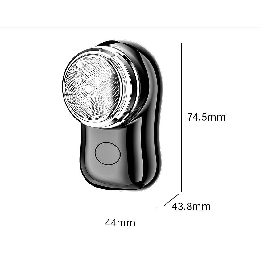 Mô tả Máy cạo râu mini bỏ túi lưỡi kép thiết kế nhỏ gọn tiện lợi - HUSSIO - 1
