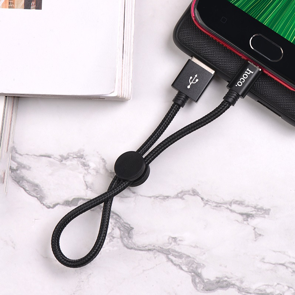 Mô tả Cáp Sạc Nhanh Siêu Ngắn 25cm CHÍNH HÃNG Hoco Chuẩn USB to MICRO Gọn Gàng Dùng Cho Sạc Dự Phòng - 1