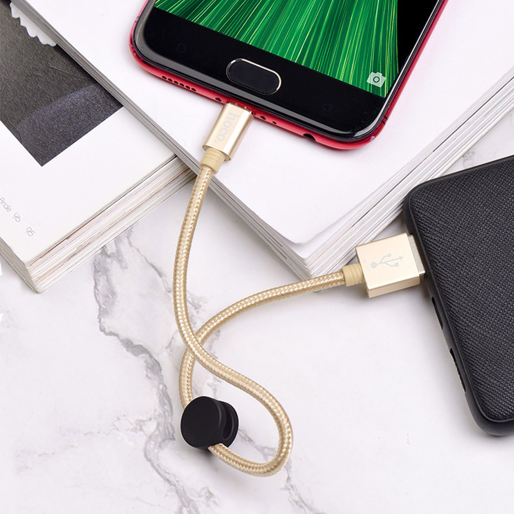 Mô tả Cáp Sạc Nhanh Siêu Ngắn 25cm CHÍNH HÃNG Hoco Chuẩn USB to MICRO Gọn Gàng Dùng Cho Sạc Dự Phòng - 3
