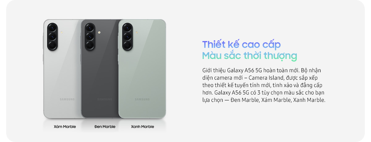 Mô tả Điện thoại Samsung Galaxy A56 5G 8GB | 128GB, Màn hình 6.7" - Chip Exynos 1580 - 50MP - 5000mAh, Bảo hành 2 năm - 3