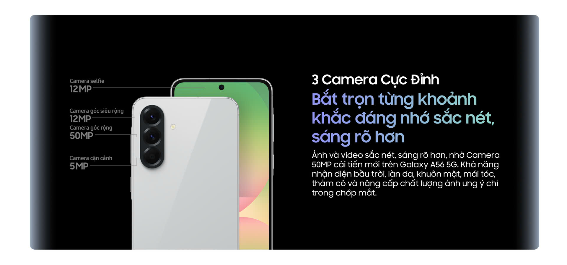 Mô tả Điện thoại Samsung Galaxy A56 5G 8GB | 128GB, Màn hình 6.7" - Chip Exynos 1580 - 50MP - 5000mAh, Bảo hành 2 năm - 4