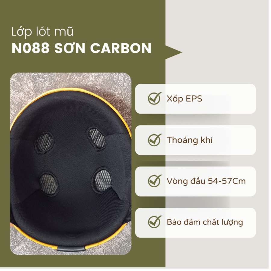 Mô tả Mũ Bảo Hiểm VARO Nửa Đầu [CHÍNH HÃNG] [FREESHIP] - Nón Bảo Hiểm 1/2 Sơn Nhám Cao Cấp Chống Trầy - 3