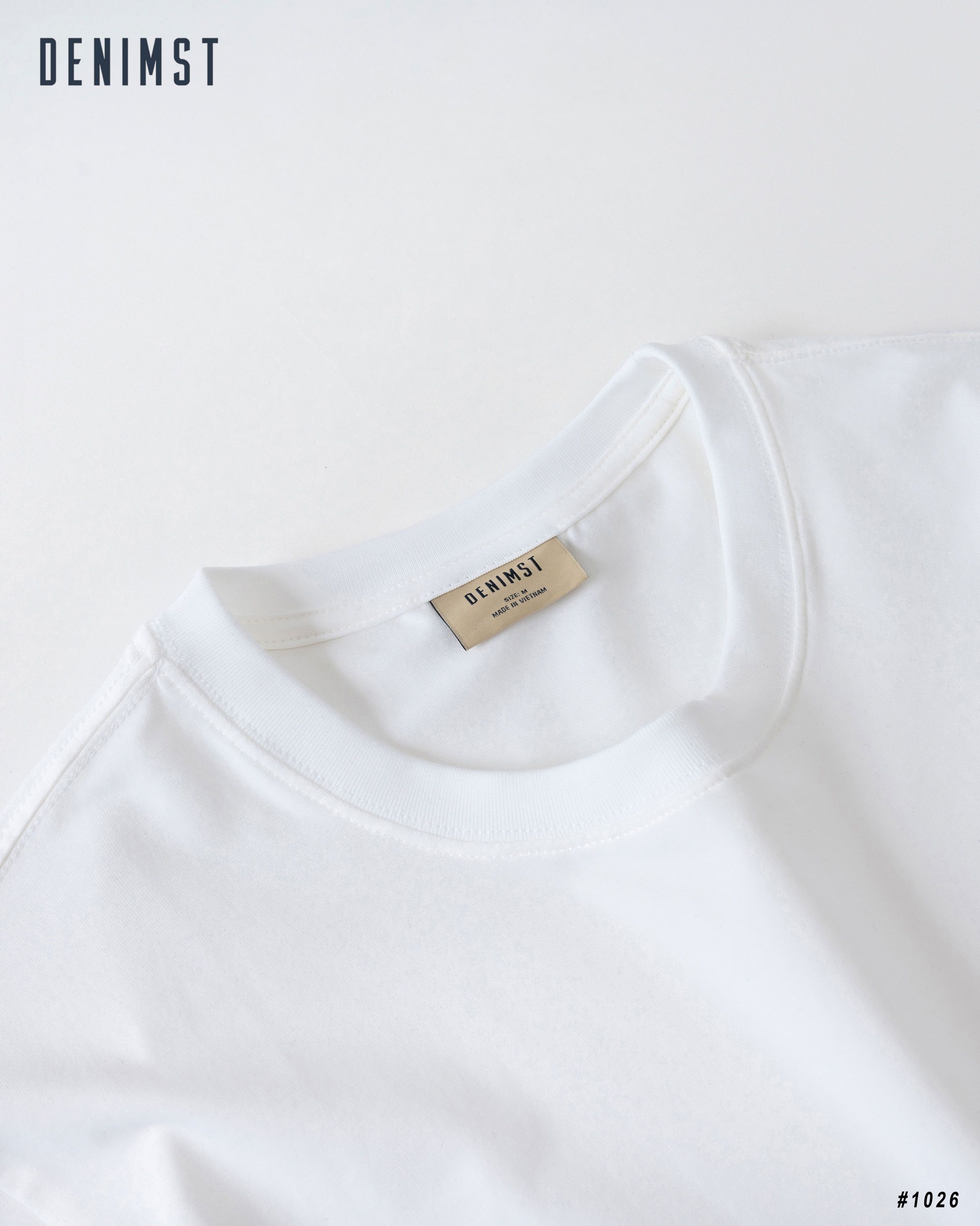 Mô tả Áo Thun Nam Trơn Cao Cấp DENIMST 1026 Chất Cotton Co Dãn 4 Chiều, Mềm Mại, Thoáng Mát, Dáng Regular - 8