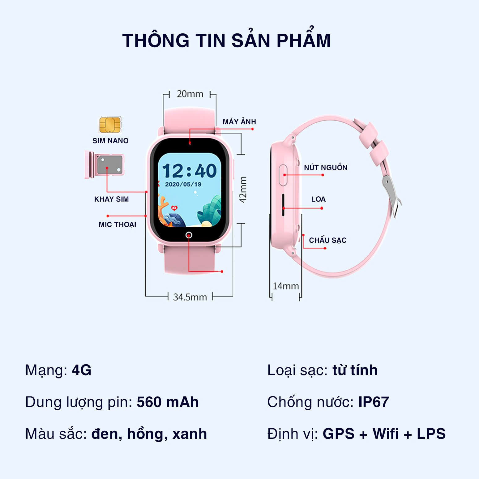 Đồng hồ thông minh trẻ em MANIGO M05