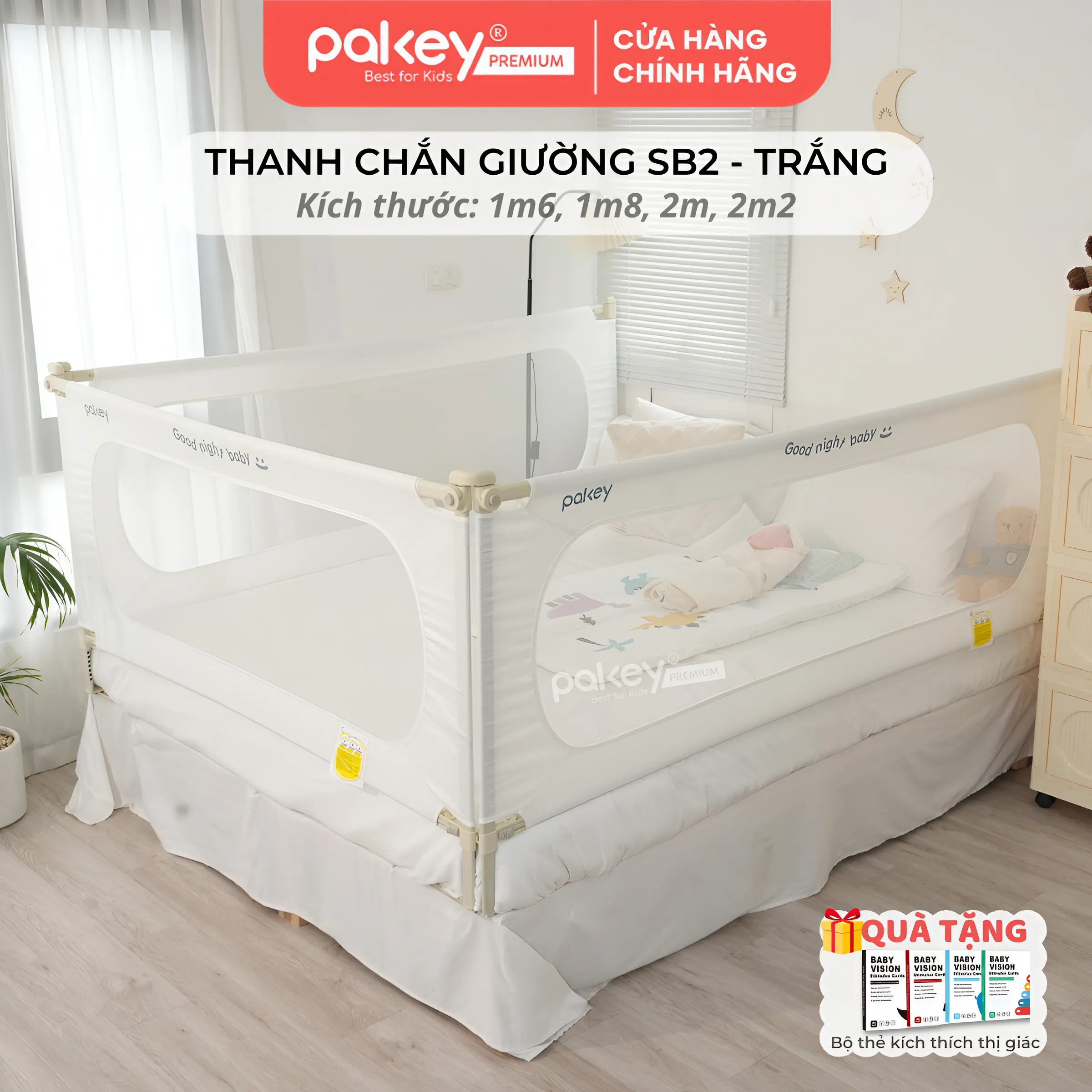 Mô tả Thanh Chắn Giường PAKEY Cao Cấp SB2 Phong Cách Hàn Quốc Nhiều Kích Thước Cho Bé, Chặn Giường An Toàn Cho Trẻ - 4