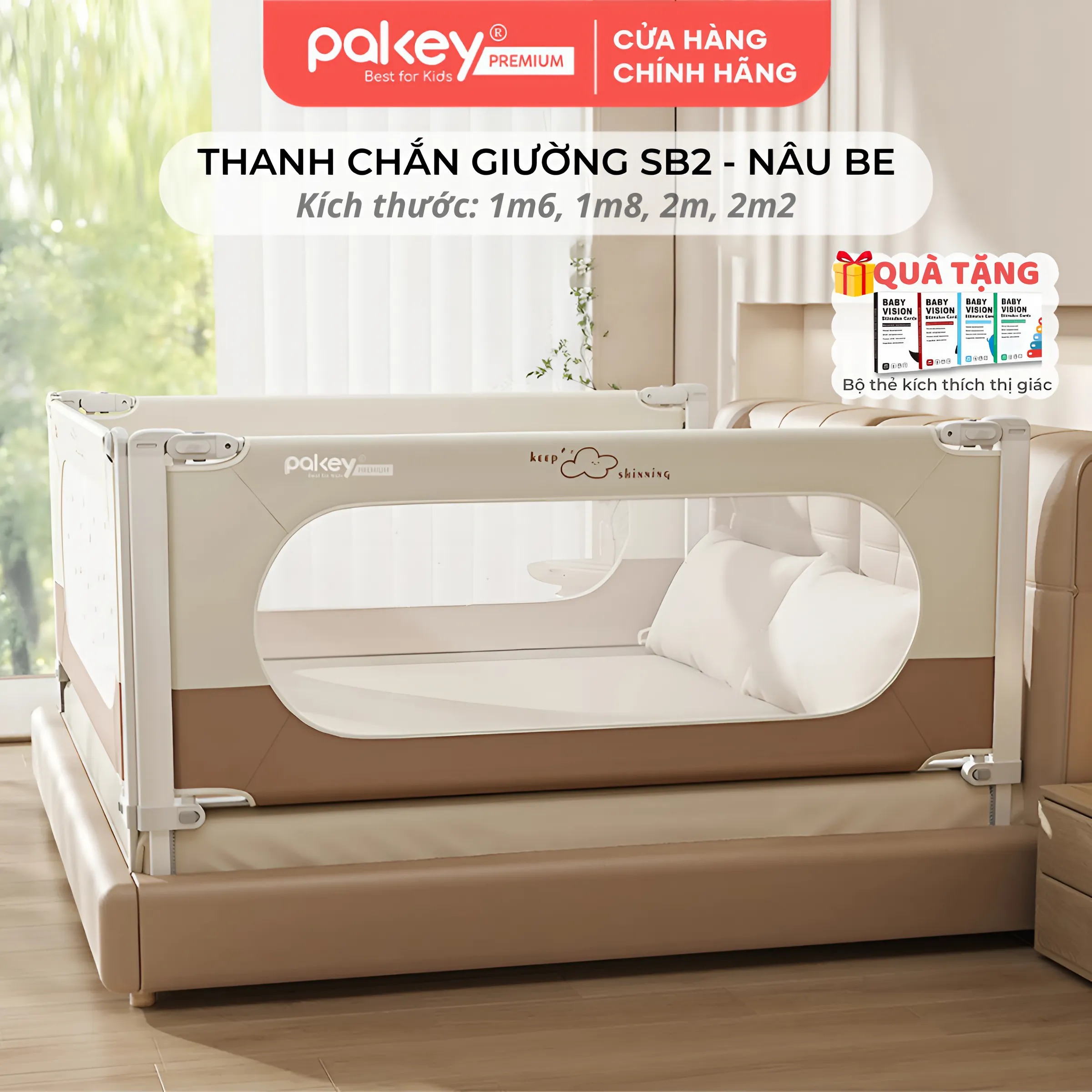Mô tả Thanh Chắn Giường PAKEY SB2 Cao Cấp Nâng Hạ Một Bên Dễ Dàng, Hàng Rào Giường An Toàn Cho Bé Yêu- Bảo Hành Trọn Đời - 3