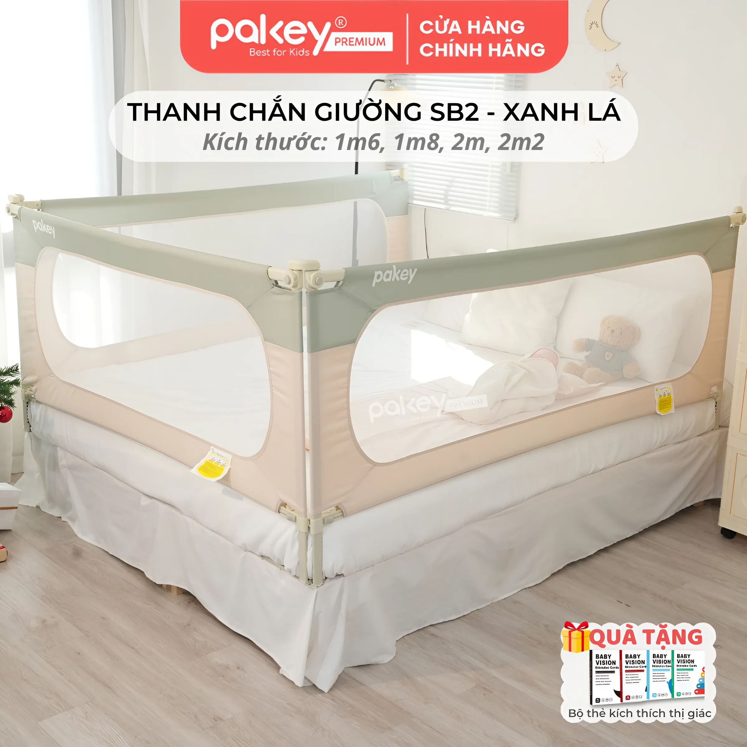 Mô tả Thanh Chắn Giường PAKEY SB2 Cao Cấp Nâng Hạ Một Bên Dễ Dàng, Hàng Rào Giường An Toàn Cho Bé Yêu- Bảo Hành Trọn Đời - 6