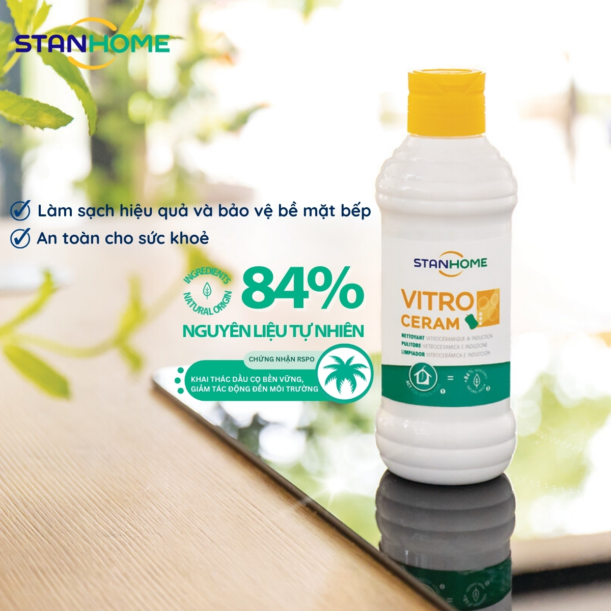 Hướng dẫn sử dụng kem làm sạch bếp Stanhome