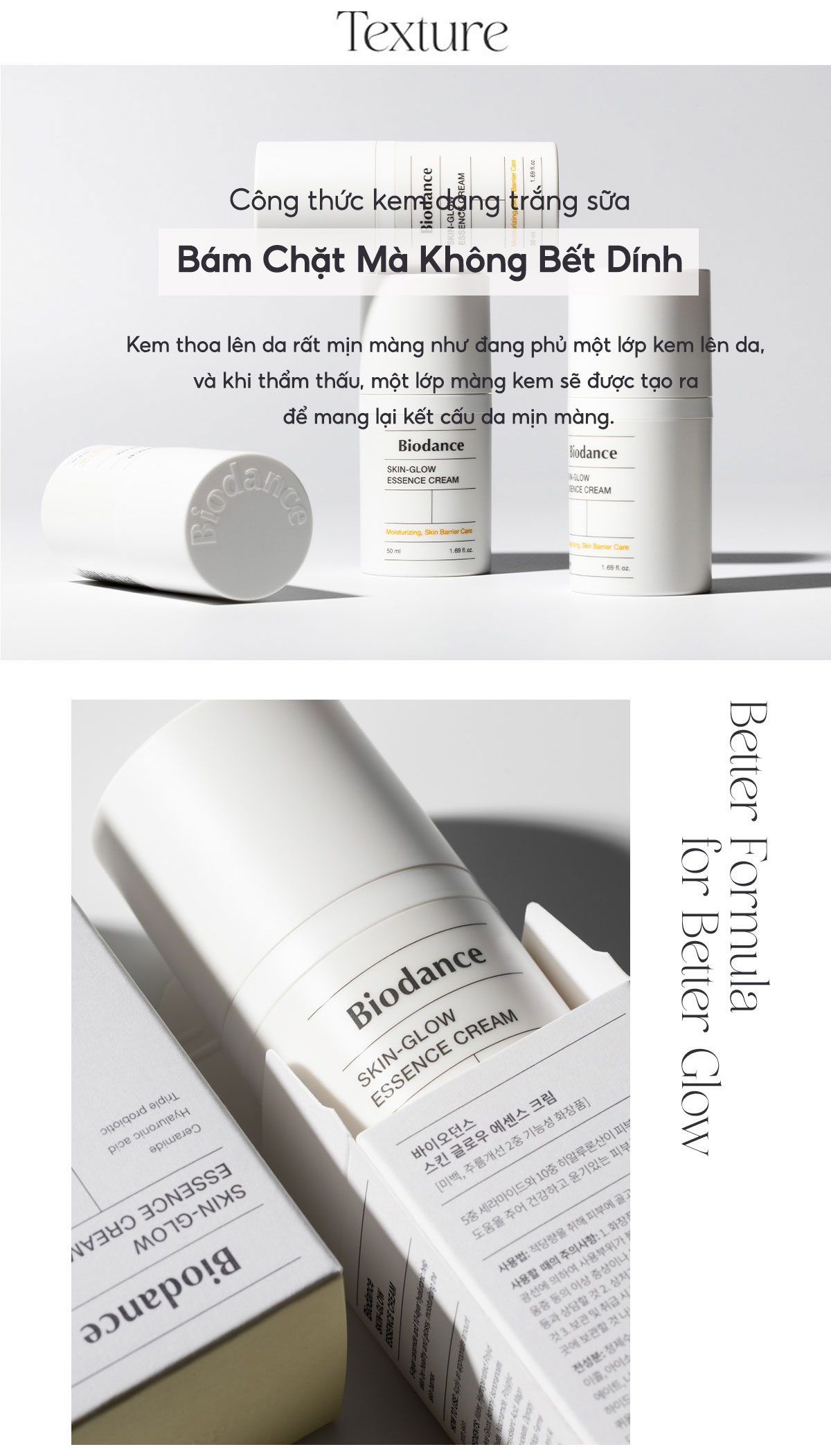 Mô tả BIODANCE Kem Dưỡng Ẩm Làm Sáng Căng Bóng Và Phục Hồi Da Skin GLow Essence Cream 50ml - 6